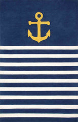 nuLOOM Rugs - Thomas Paul Hand Tufted Anchor Stripes - Navy