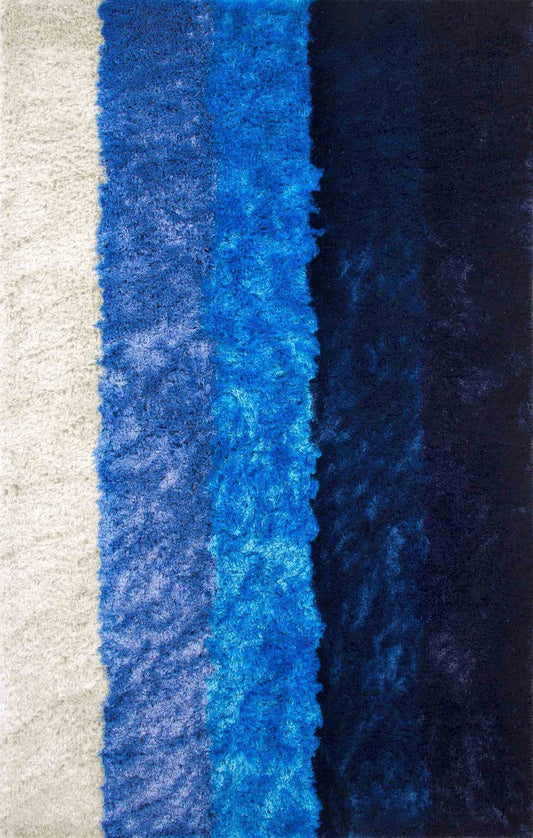 Nuloom Rugs - Thomas Paul Hand Tufted Stripes Shag - Blue