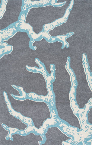 Alfombras nuLOOM - Thomas Paul Coral de aguas profundas tejidas a mano - Gris