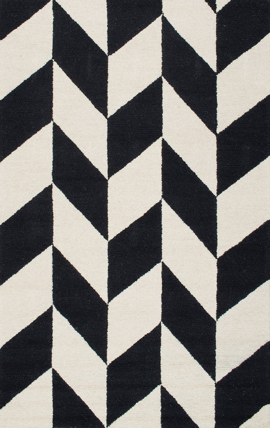 Nuloom Rugs - Hand Tufted Katte - Black And White