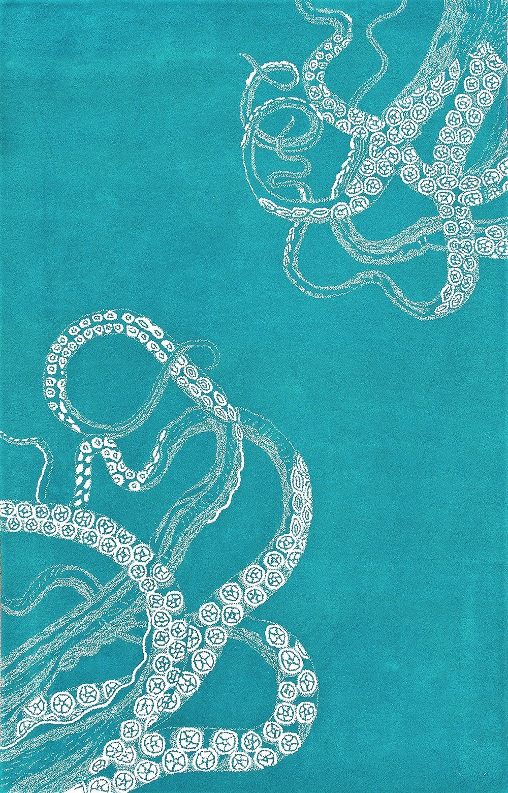 Nuloom Rugs - Hand Tufted Octopus Tail - Blue Waters