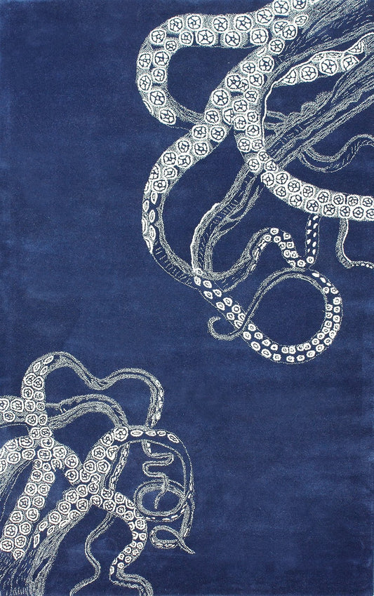 Nuloom Rugs - Hand Tufted Octopus Tail - Navy