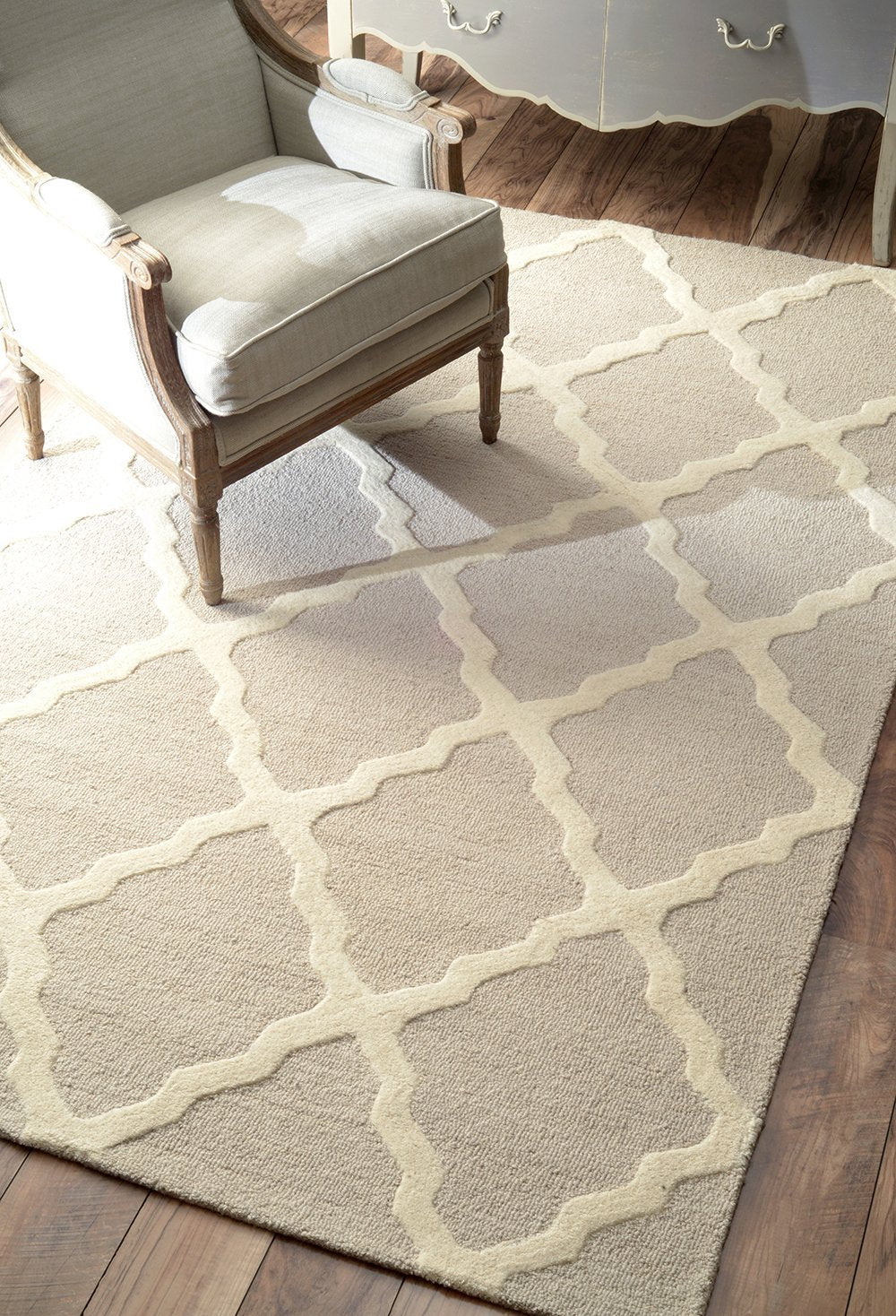 Nuloom Rugs - Hand Hooked Marrakech Trellis - Tan