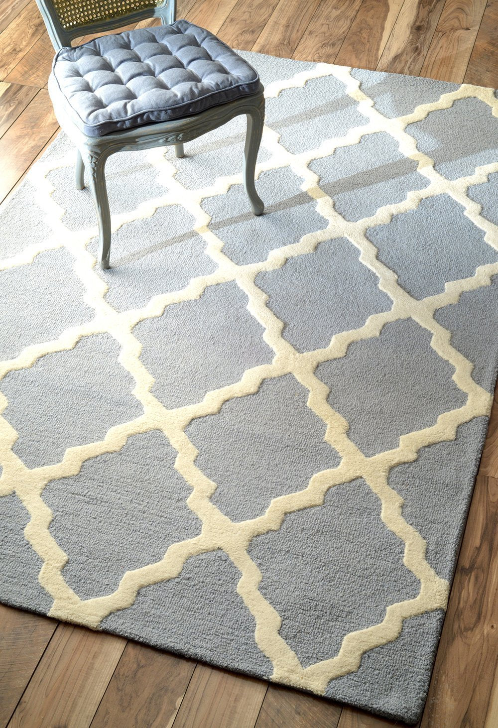 Nuloom Rugs - Hand Hooked Marrakech Trellis - Spa Blue