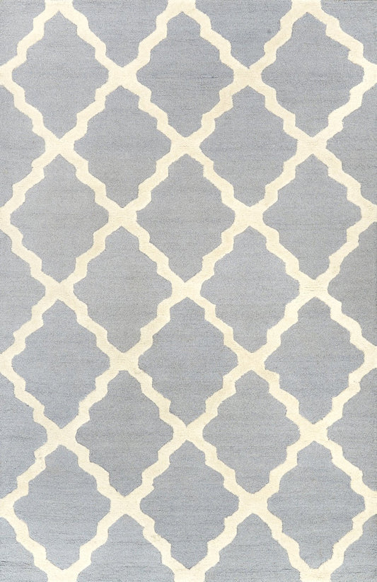 Nuloom Rugs - Hand Hooked Marrakech Trellis - Spa Blue