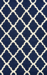 nuLOOM Rugs - Hand Hooked Marrakech Trellis - Navy Blue