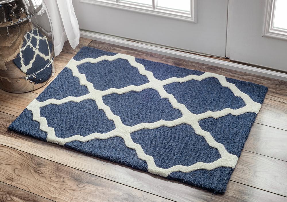Nuloom Rugs - Hand Hooked Marrakech Trellis - Navy Blue
