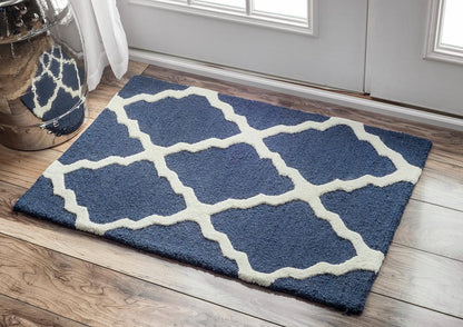 Nuloom Rugs - Hand Hooked Marrakech Trellis - Navy Blue