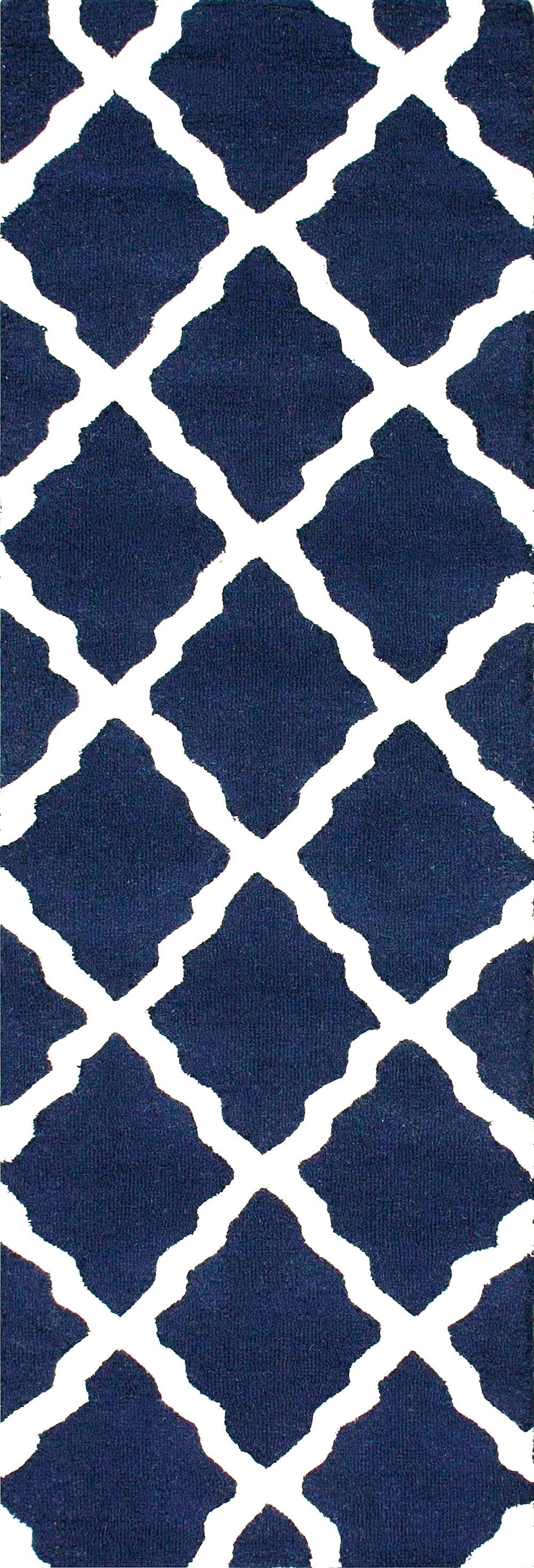 Nuloom Rugs - Hand Hooked Marrakech Trellis - Navy Blue