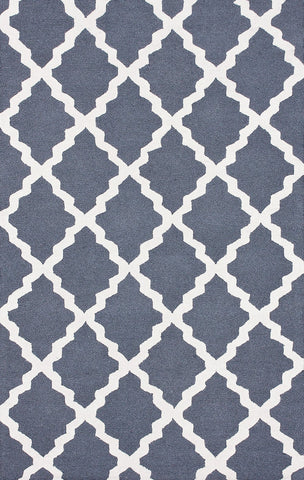 nuLOOM Rugs - Hand Hooked Marrakech Trellis - Blue Grey