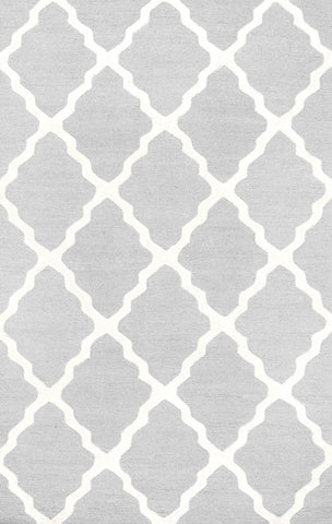 nuLOOM Rugs - Hand Hooked Marrakech Trellis - Light Grey