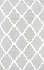 nuLOOM Rugs - Hand Hooked Marrakech Trellis - Light Grey