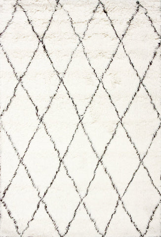 nuLOOM Rugs - Hand Made Marrakech Shag - Ivory