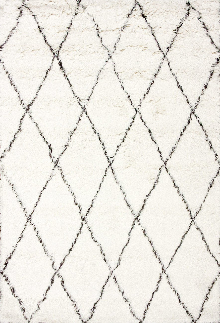 nuLOOM Rugs - Hand Made Marrakech Shag - Ivory