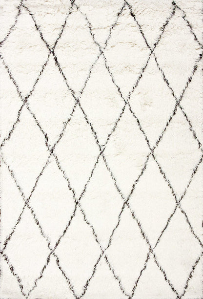 nuLOOM Rugs - Hand Made Marrakech Shag - Ivory