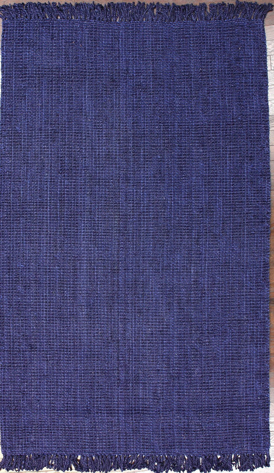 Nuloom Rugs - Hand Woven Chunky Loop Jute - Navy Blue