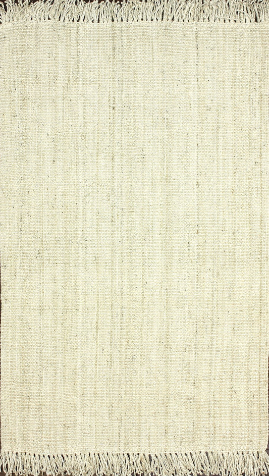 Nuloom Rugs - Hand Woven Chunky Loop Jute - Bleached