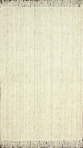nuLOOM Rugs - Hand Woven Chunky Loop Jute - Bleached