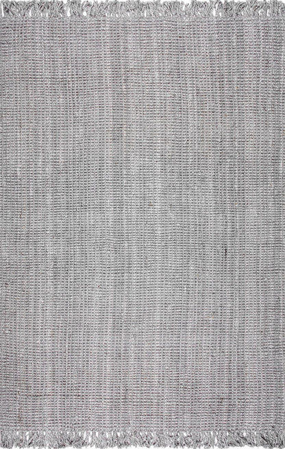 Nuloom Rugs - Hand Woven Chunky Loop Jute - Grey
