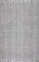 nuLOOM Rugs - Hand Woven Chunky Loop Jute - Grey