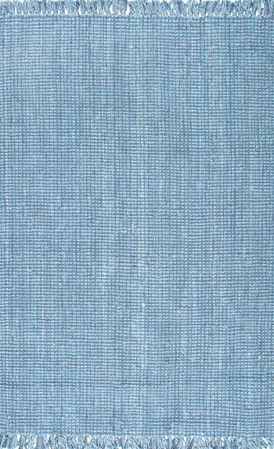 Nuloom Rugs - Hand Woven Chunky Loop Jute - Blue