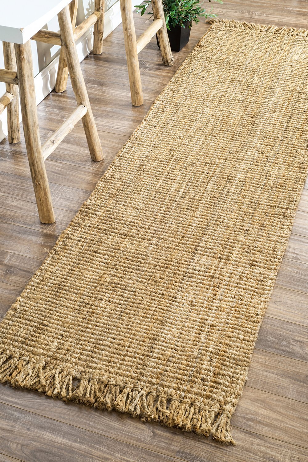 Nuloom Rugs - Hand Woven Chunky Loop Jute - Beige