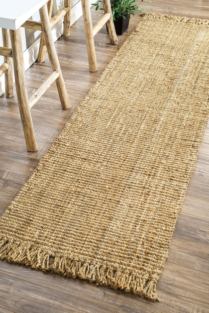 Nuloom Rugs - Hand Woven Chunky Loop Jute - Beige