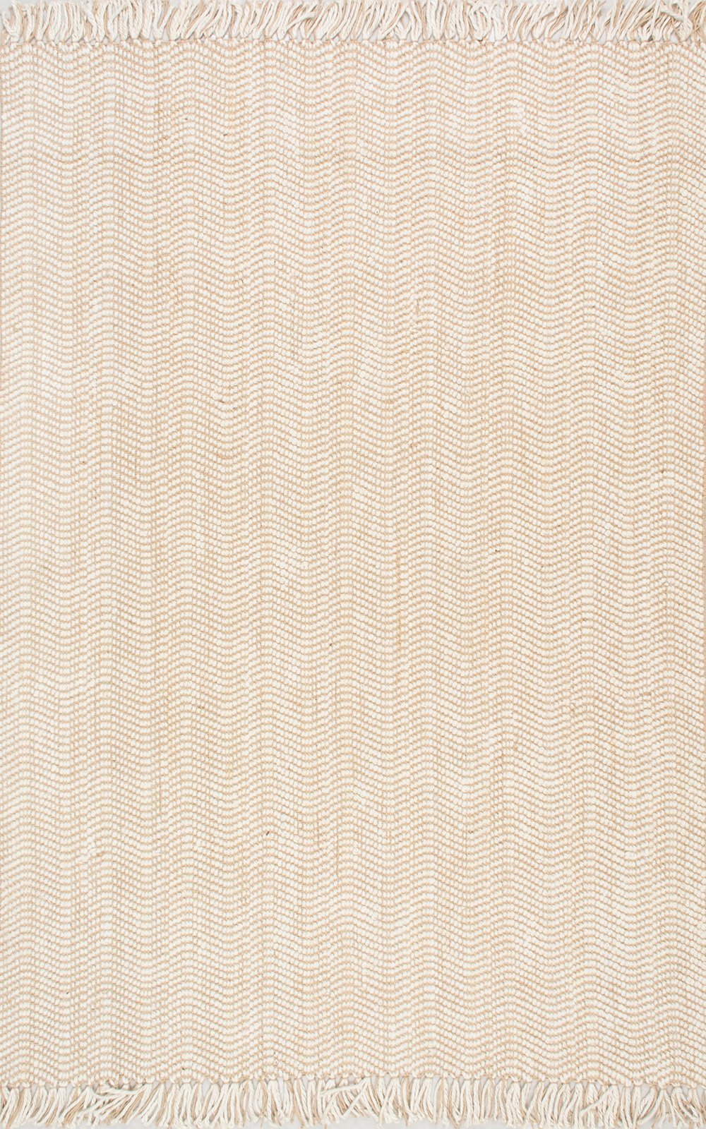 Nuloom Rugs - Hand Woven Don Jute With Fringe - Natural