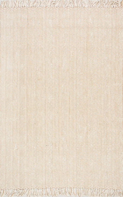 Nuloom Rugs - Hand Woven Don Jute With Fringe - Natural