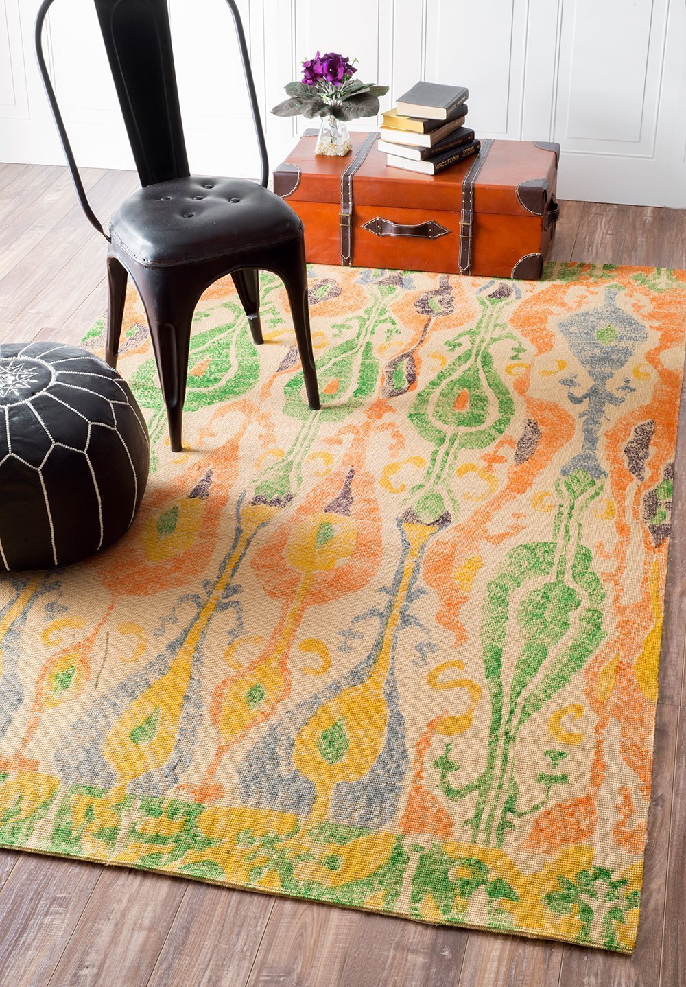 Nuloom Rugs - Machine Woven Ikat Jute - Multi