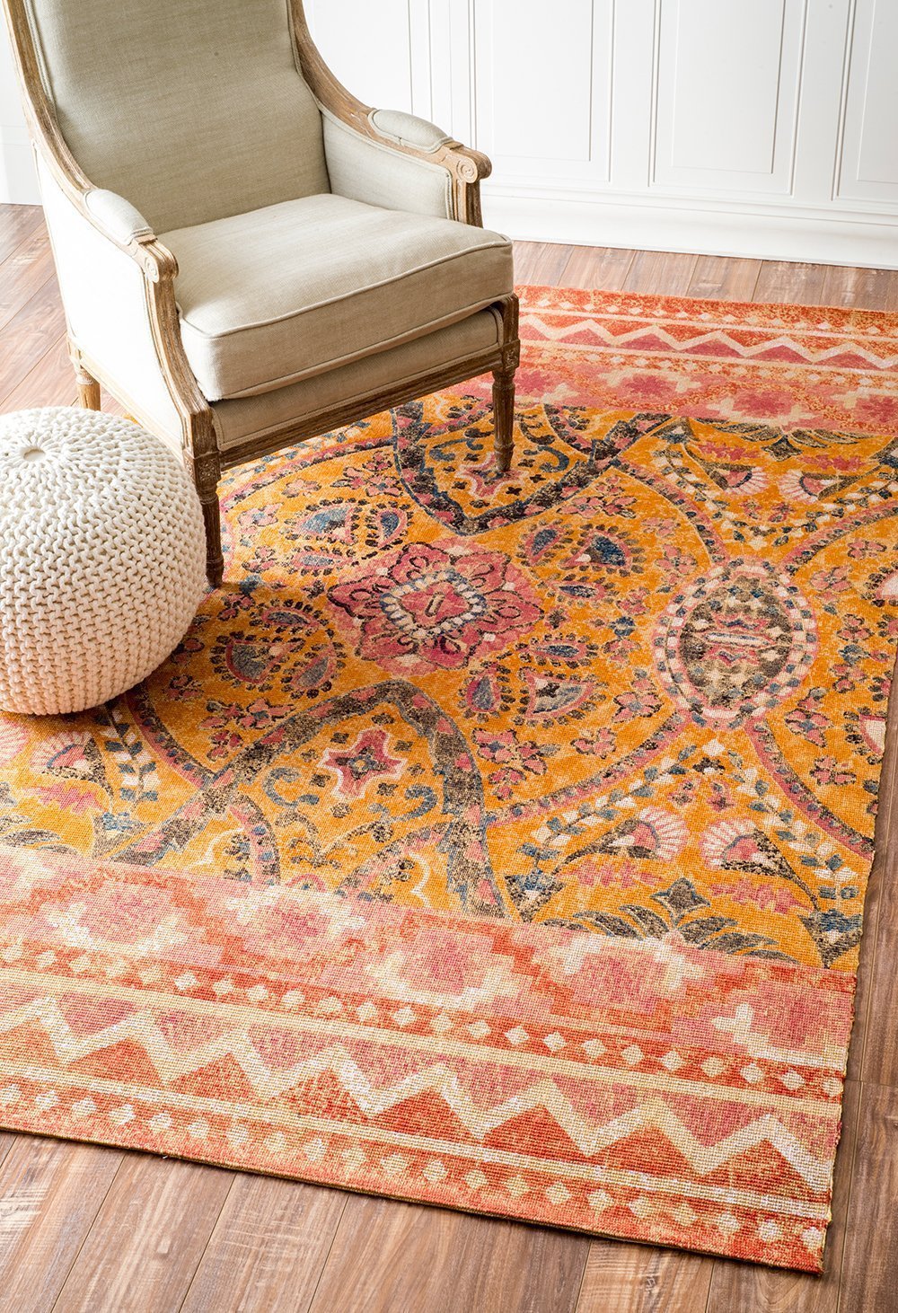 Nuloom Rugs - Machine Woven Dara Suzani Jute - Sunset