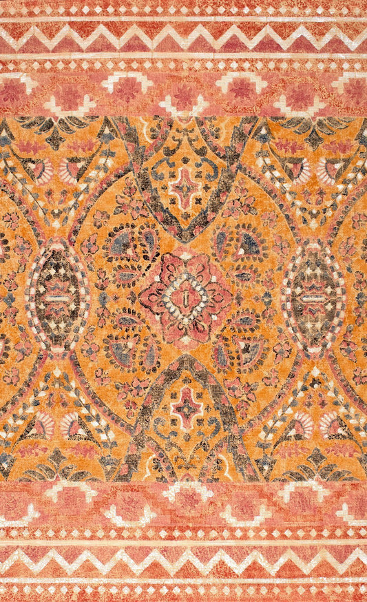 Nuloom Rugs - Machine Woven Dara Suzani Jute - Sunset