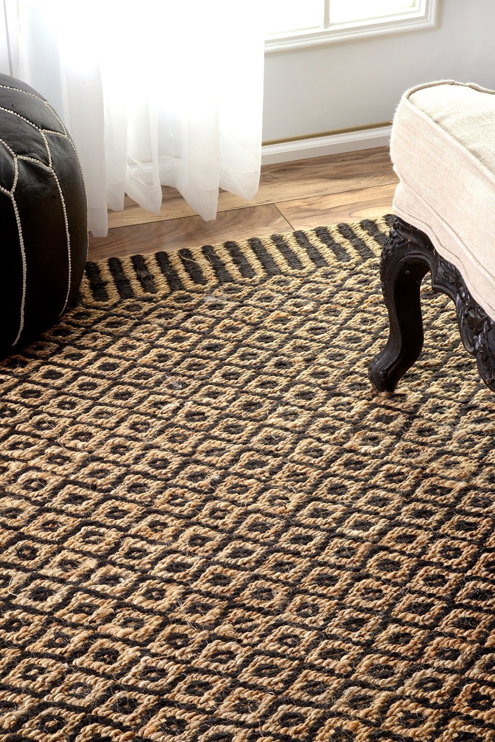 Nuloom Rugs - Hand Woven Louise Trellis - Black