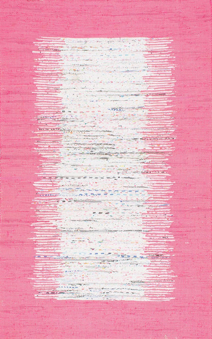 nuLOOM Rugs - Flatweave Tasha Cotton Rug - Pink