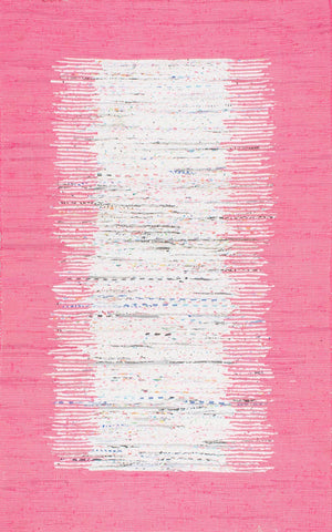 nuLOOM Rugs - Flatweave Tasha Cotton Rug - Pink