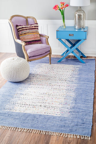 nuLOOM Rugs - Flatweave Tasha Cotton Rug - Denim