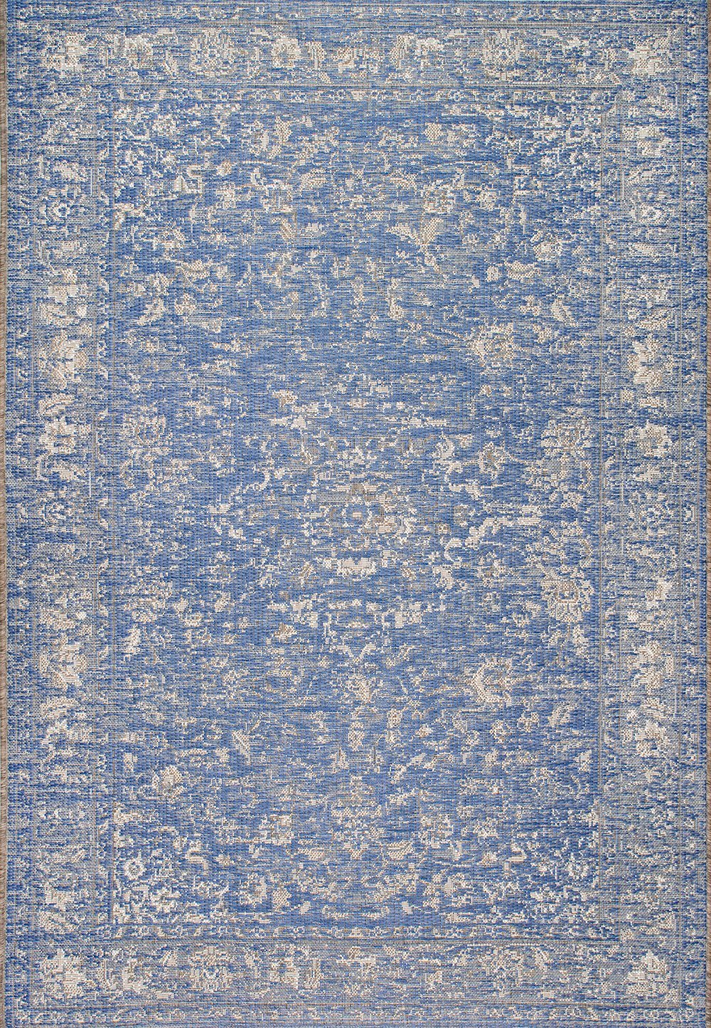 Nuloom Rugs - Alita Vintage Floral Outdoor - Blue