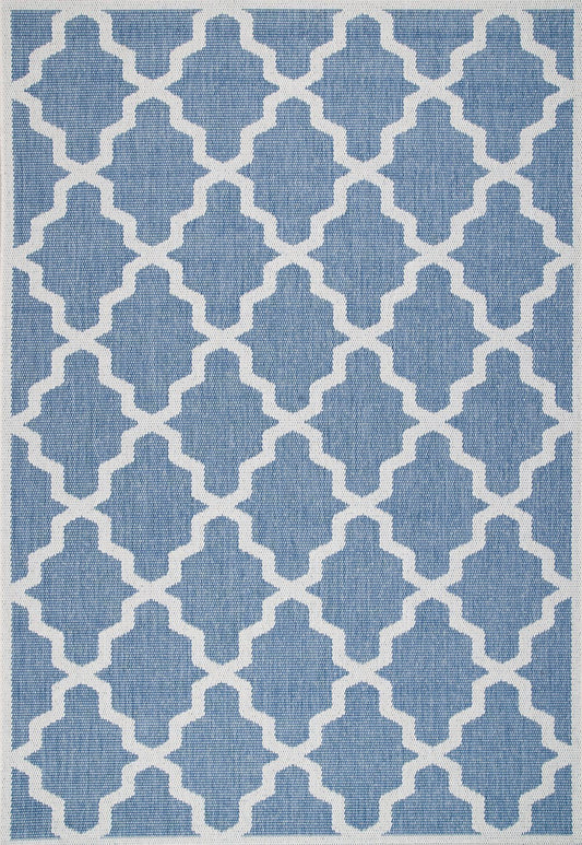 Nuloom Rugs - Machine Made Gina Outdoor Moroccan Trellis - Blue