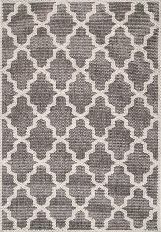 Nuloom Rugs - Machine Made Gina Outdoor Moroccan Trellis - Grey