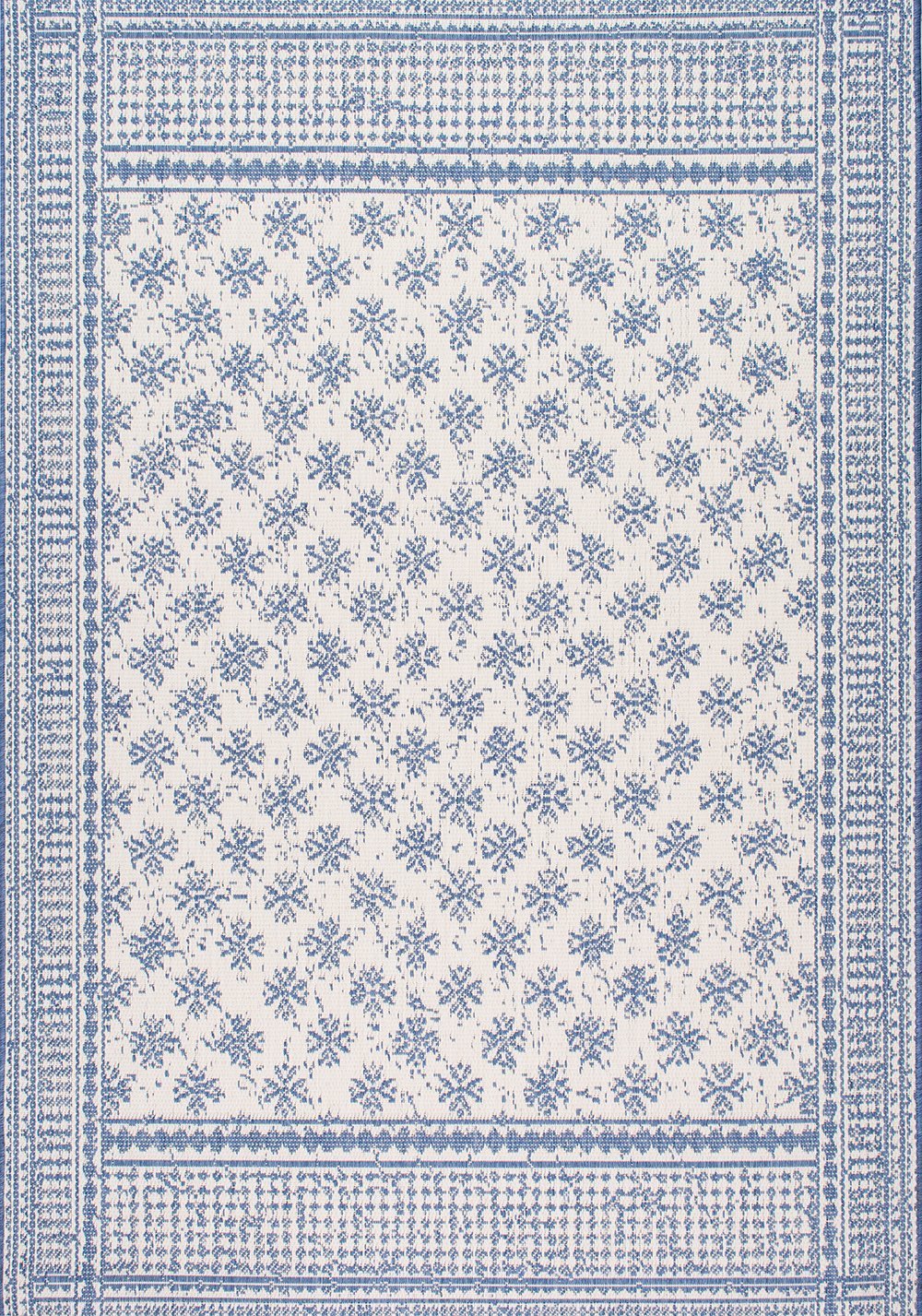 Nuloom Rugs - Rana Border Outdoor - Blue