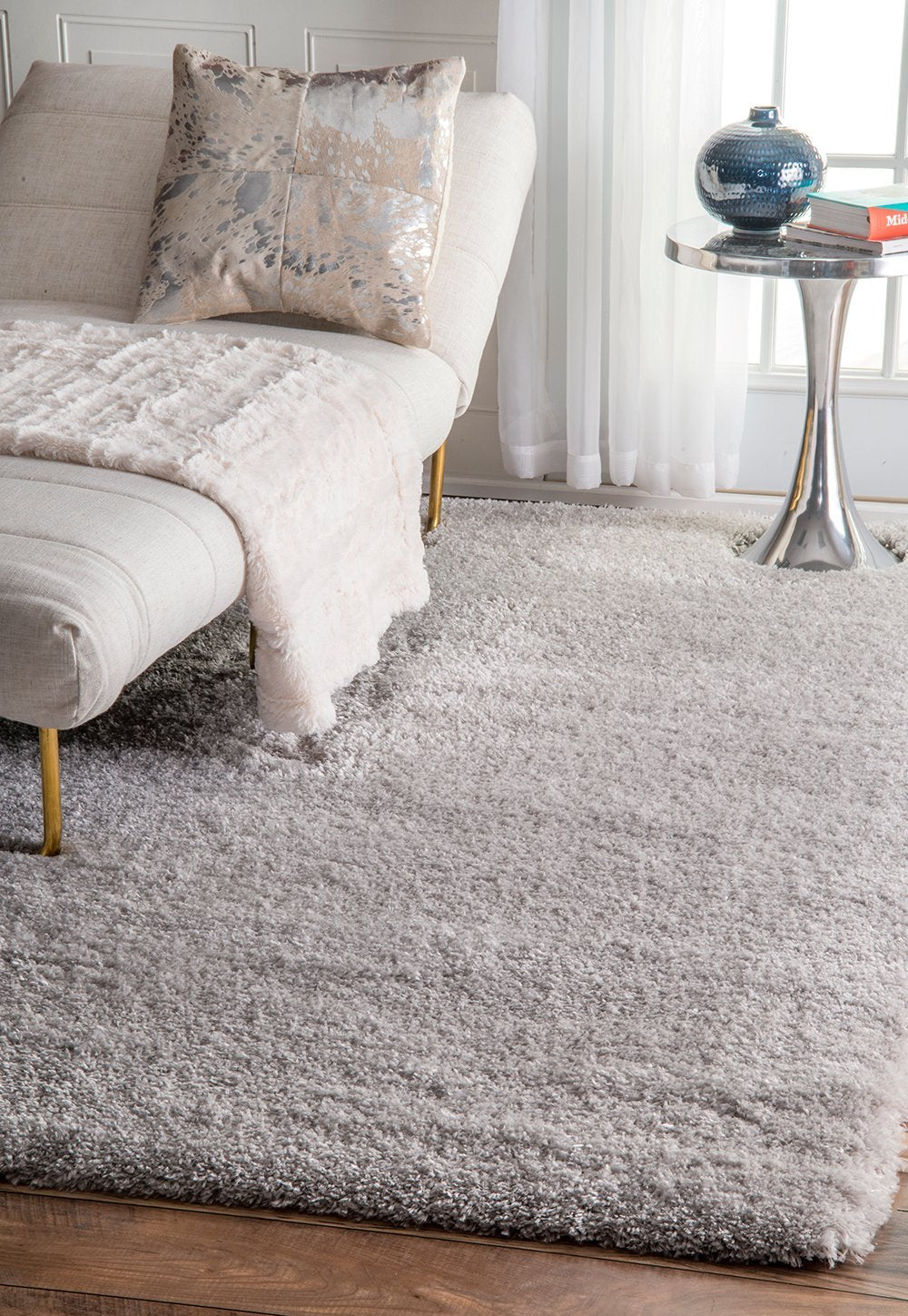 Nuloom Rugs - Gynel Cloudy Shag - Silver