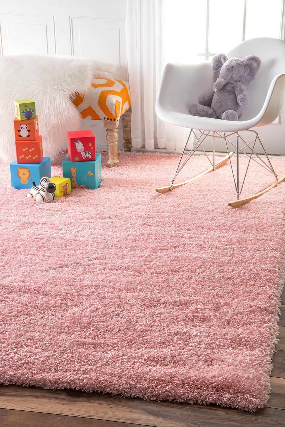 Nuloom Rugs - Gynel Cloudy Shag - Baby Pink