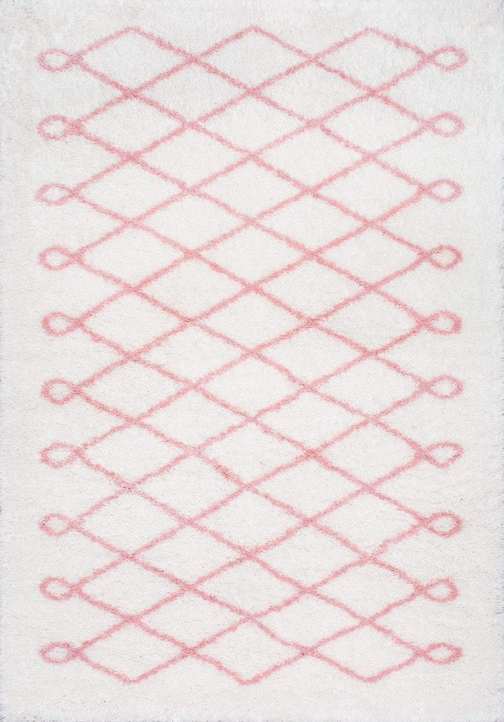 Nuloom Rugs - Stasia Diamond Shag - Baby Pink