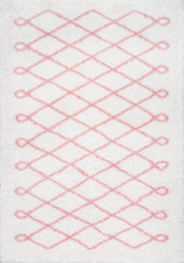nuLOOM Rugs - Stasia Diamond Shag - Baby Pink