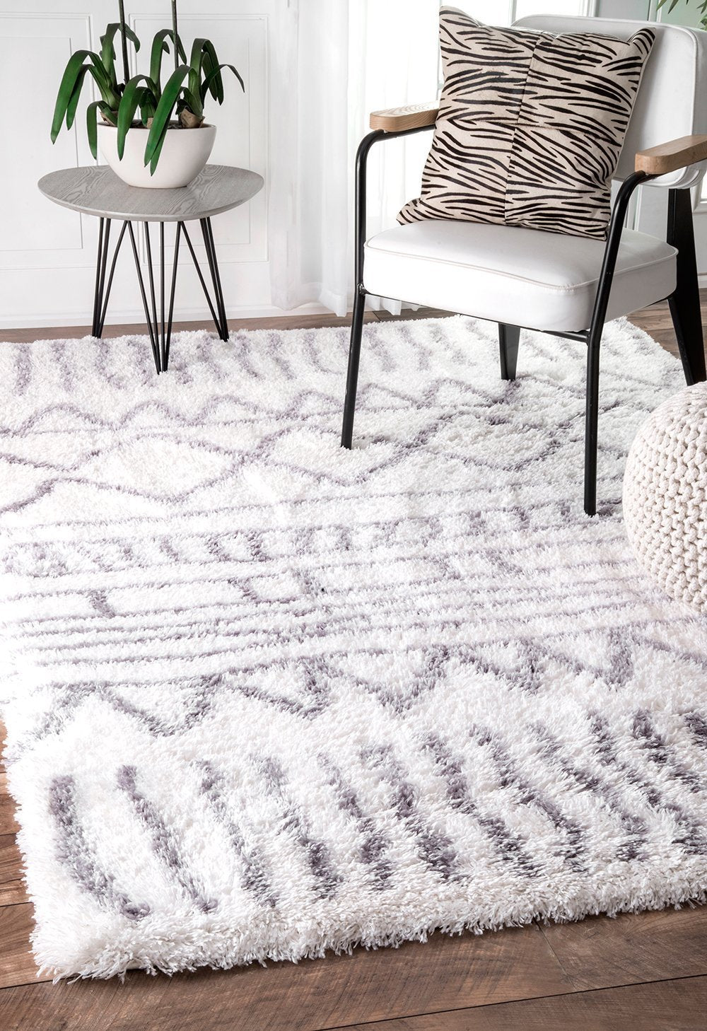 Nuloom Rugs - Renata Moroccan Shag - Grey