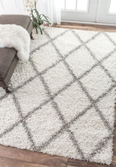 nuLOOM Rugs - Shanna Shaggy - White