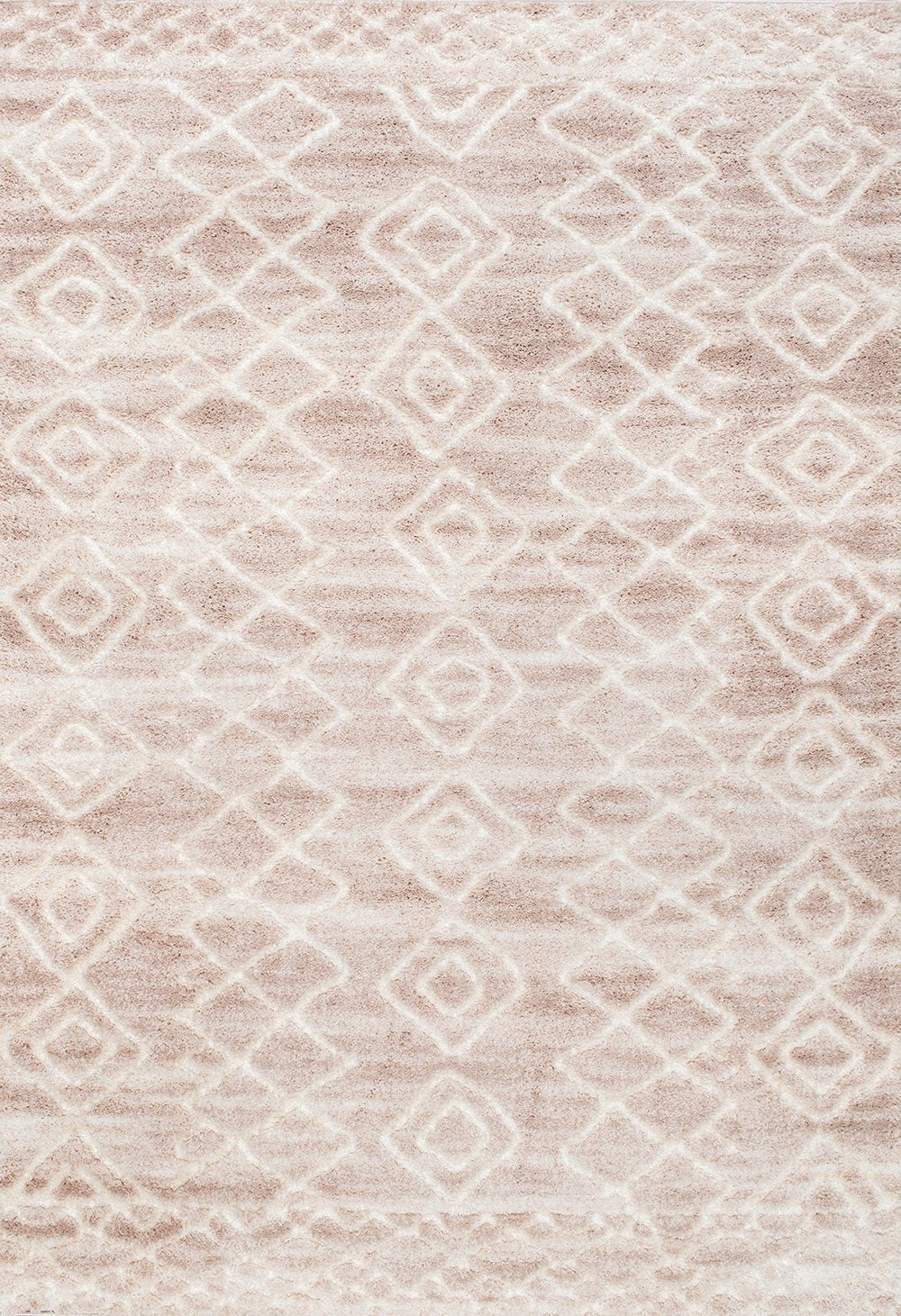 Nuloom Rugs - Vinita Moroccan Diamonds Shaggy  - Light Beige