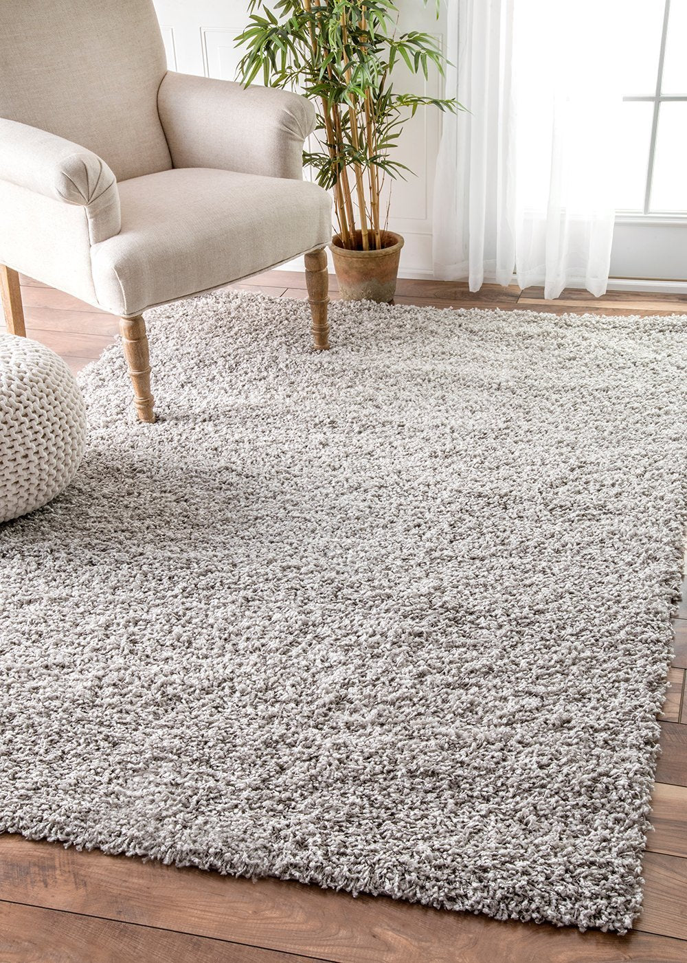 Nuloom Rugs - Marleen Plush Shag Rug - Silver