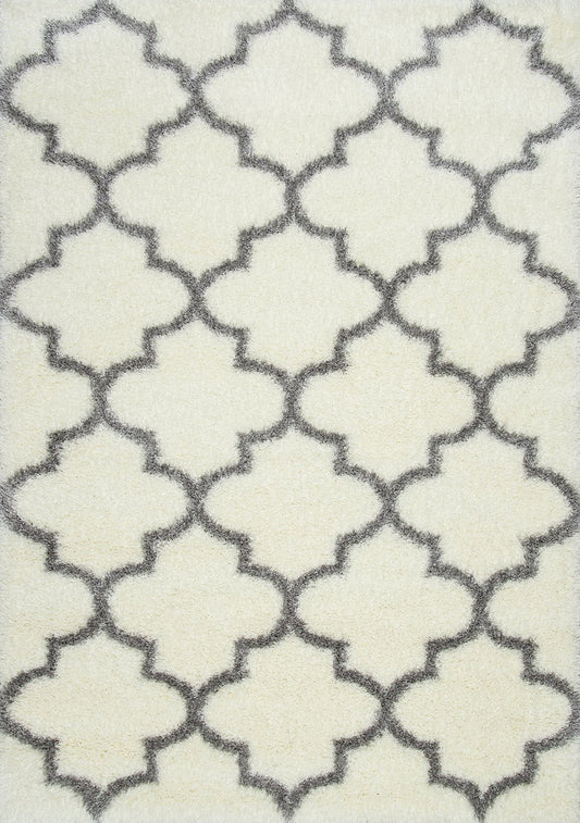 Nuloom Rugs - Luna Trellis Shag - Ivory