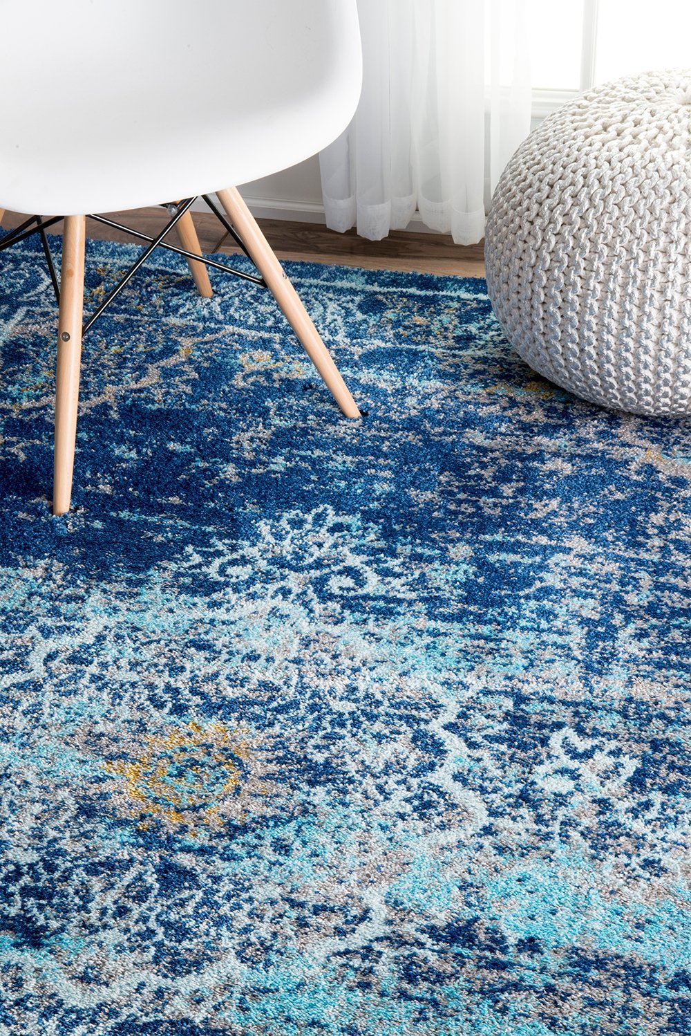 Nuloom Rugs - Persian Vintage Paulita Shaggy - Blue